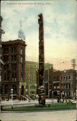 Totem Pole And Pioneer Square Seattle, WA Postcard Postcard