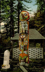 1989 Totem Pole Indian Cemetery Ketchikan, AK Postcard Postcard