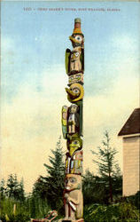 Chief Shake'S Totem, Fort Wrangell Postcard