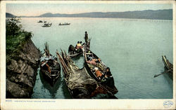 Indians On Puget Sound Washington Postcard