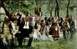 Native American Gathering Native Americana Postcard Postcard