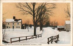 Poet Whittier's Birthplace Haverhill, MA Postcard Postcard Postcard