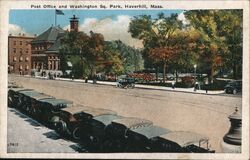 Post Office and Washington Sq. Park Postcard