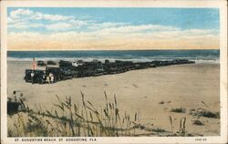 St. Augustine Beach Cars Postcard