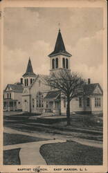 Baptist Church East Marion New York Postcard Postcard Postcard