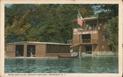 Aetna Boat Club, Orange Lake Park Newburgh, NY Postcard Postcard Postcard