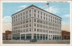 Masonic Temple, Shawnee Postcard