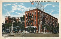 Detroit Hotel St. Petersburg, FL Postcard Postcard Postcard