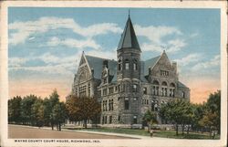 Wayne County Court House, Richmond Postcard