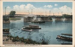 Mohawk River and Scotia Bridge Postcard