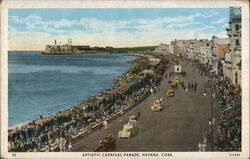 Artisitic Carnival Parade Havana, Cuba Postcard Postcard Postcard