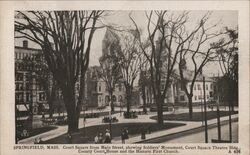 Court Square Springfield Massachusetts Postcard