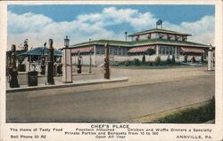 Chef's Place Restaurant Annville Pennsylvania Postcard Postcard Postcard