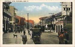 Central Ave. Panama Postcard