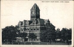 Rice County Court House, Lyons Kansas Postcard Postcard Postcard