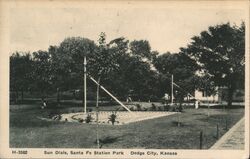 Sun Dials Santa Fe Station Park Postcard