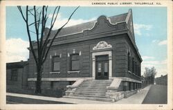 Carnegie Public Library, Taylorville IL Postcard