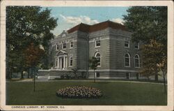 Carnegie Library, Mt. Vernon Postcard