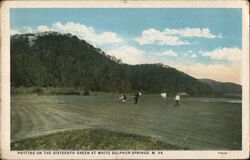 Putting on the Sixteenth Green White Sulphur Springs Postcard