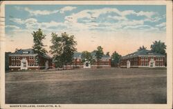 Queens College Charlotte NC Postcard