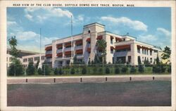 Rear View of the Club House Suffolk Downs Postcard