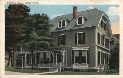 Bourne Villa, Lenox MA Postcard