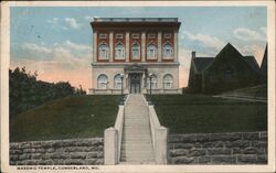 Masonic Temple, Cumberland Maryland Postcard