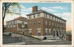 YMCA Building Ansonia Connecticut Postcard