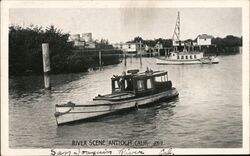 River Scene, Antioch, California Postcard