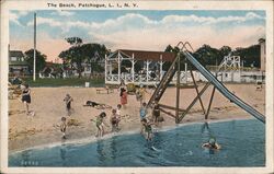 The Beach, Patchogue, L. I. Postcard