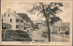 Beach Street Rockport Massachusetts Postcard Postcard Postcard