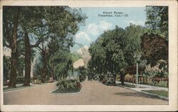 Street Scene, Pasadena Postcard