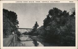 Looking Down Soquel Creek Capitola, CA Postcard Postcard Postcard