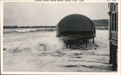 Storm Scene Band Stand Santa Cruz Postcard