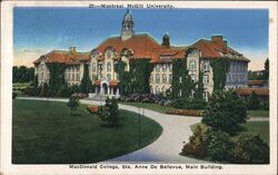 MacDonald College Ste. Anne De Bellevue Main Building Quebec Canada Postcard Postcard Postcard