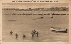 Green Harbor Beach from the Jetties Postcard