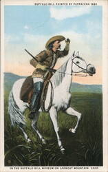 Buffalo Bill Painted by Pappacena Colorado Cowboy Western Postcard Postcard Postcard