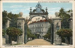 Main Entrance and Gateway to "The Breakers." Postcard