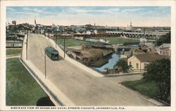 Bird's Eye View of Adams and Duval Street Viaducts Jacksonville, FL Postcard Postcard Postcard