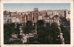 Pershing Square Los Angeles Postcard