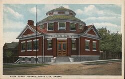 Public Library Dodge City Postcard