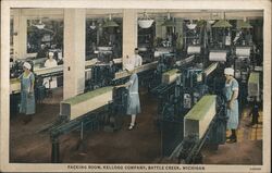 Packing Room Kellogg Company Postcard