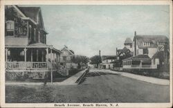 Beach Avenue, Beach Haven New Jersey Postcard Postcard Postcard