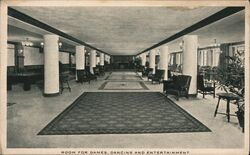 Skytop Lodge Room for Games Dancing and Entertainment Cresco, PA Postcard Postcard Postcard