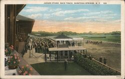 Judges Stand Race Track Saratoga Springs New York Postcard Postcard Postcard