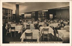 Caruso Restaurant Main Dining Room New York, NY Postcard Postcard Postcard