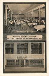 Riggs Restaurant Main Dining Room New York, NY Postcard Postcard Postcard