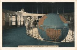 Lobby and Globe, The News Building Postcard