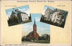 Holy Family Church, Ashland Wisconsin Postcard