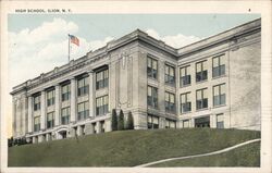 High School Ilion NY Postcard